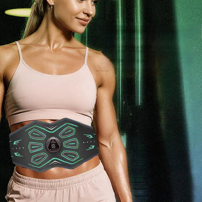 Abdominal Muscle Contraction Training Belt, 6 Modes,Velcro Fastening Design, Lazy Exercise , 18-Level Intensity Adjustment Function, Compact and Portable with Rechargeable Battery, Suitable for Abdominal Muscle Workouts, Perfect for Home Use