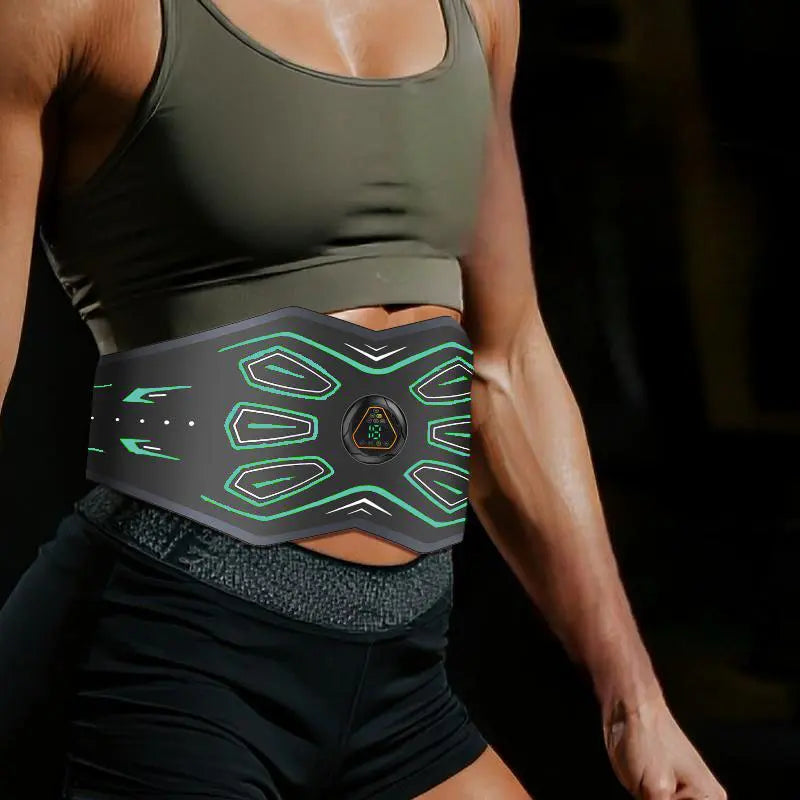 Abdominal Muscle Contraction Training Belt, 6 Modes,Velcro Fastening Design, Lazy Exercise , 18-Level Intensity Adjustment Function, Compact and Portable with Rechargeable Battery, Suitable for Abdominal Muscle Workouts, Perfect for Home Use