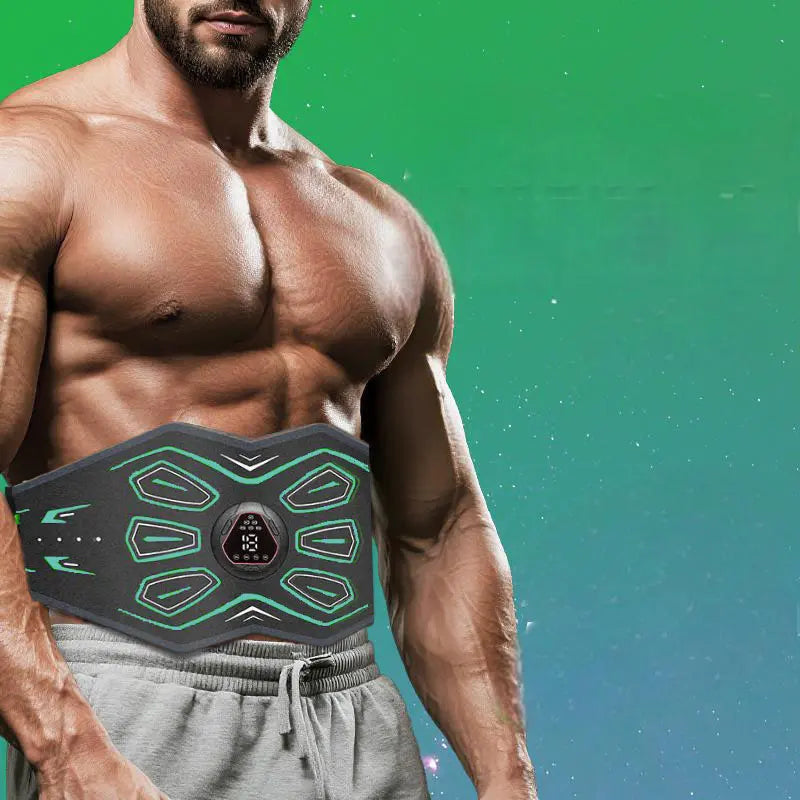 Abdominal Muscle Contraction Training Belt, 6 Modes,Velcro Fastening Design, Lazy Exercise , 18-Level Intensity Adjustment Function, Compact and Portable with Rechargeable Battery, Suitable for Abdominal Muscle Workouts, Perfect for Home Use