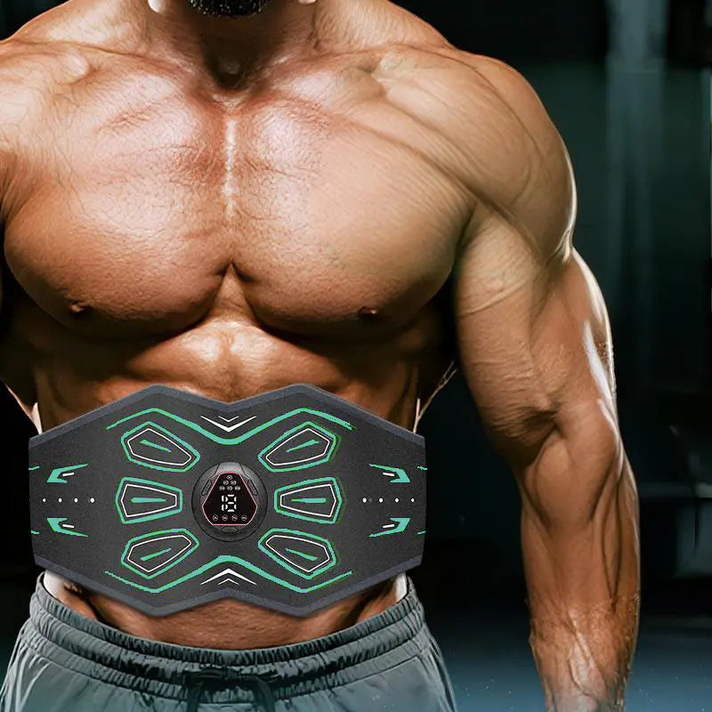 Abdominal Muscle Contraction Training Belt, 6 Modes,Velcro Fastening Design, Lazy Exercise , 18-Level Intensity Adjustment Function, Compact and Portable with Rechargeable Battery, Suitable for Abdominal Muscle Workouts, Perfect for Home Use